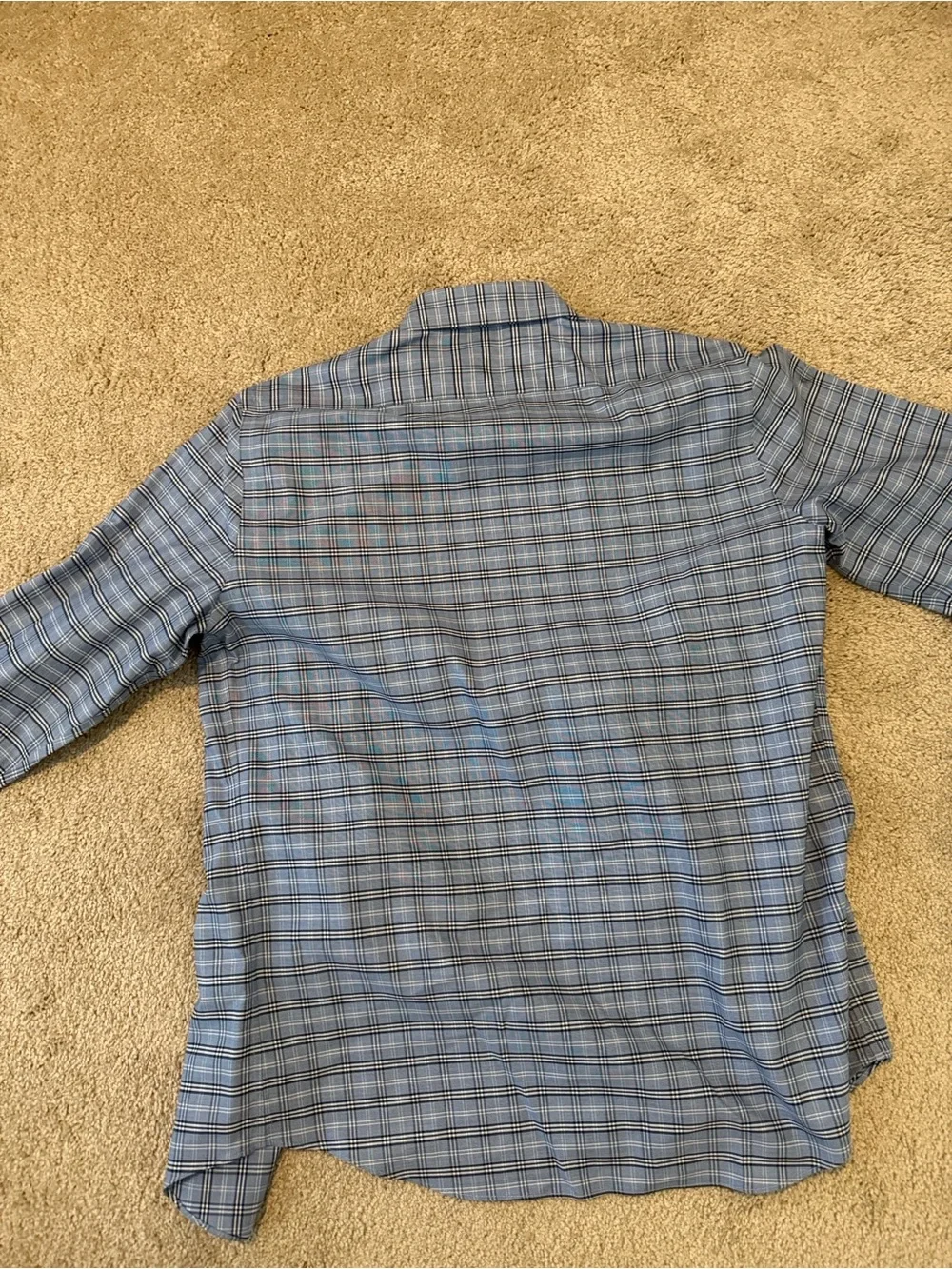 Banana Republic Men’s Light Blue Plaid Button-Down Shirt